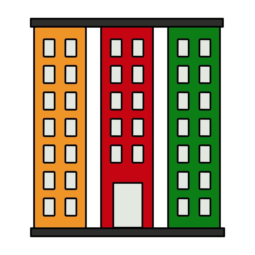 A unique design icon of city building vector