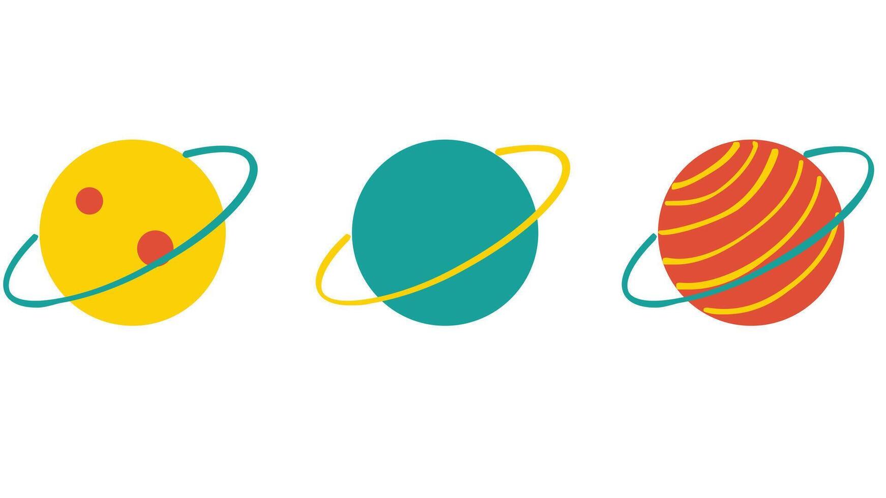 Space, planets, and solar system vector illustration
