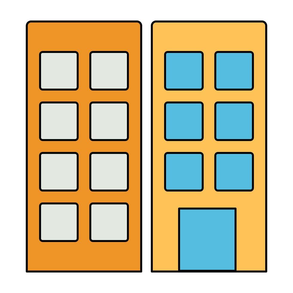 A unique design icon of city architecture vector