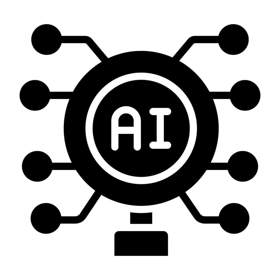 un icono diseño de artificial inteligencia vector