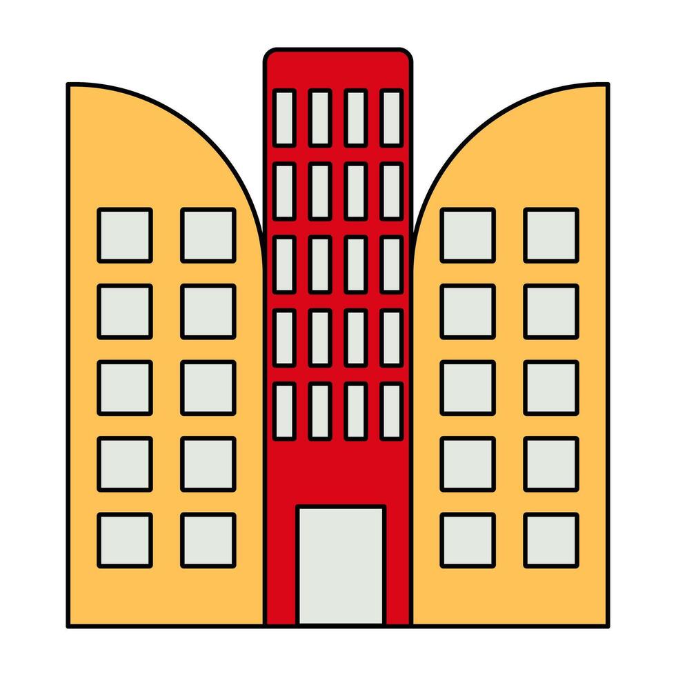 A unique design icon of city building vector