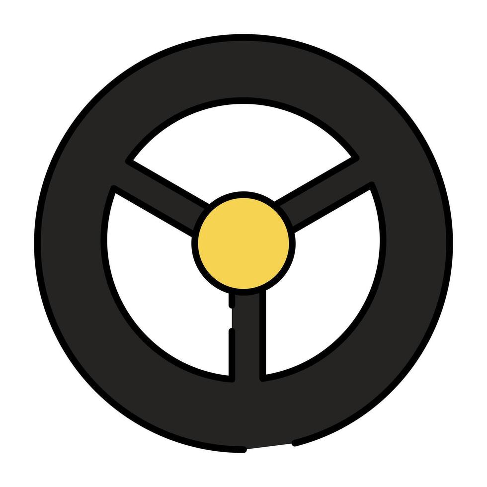 A unique design icon of car steering vector