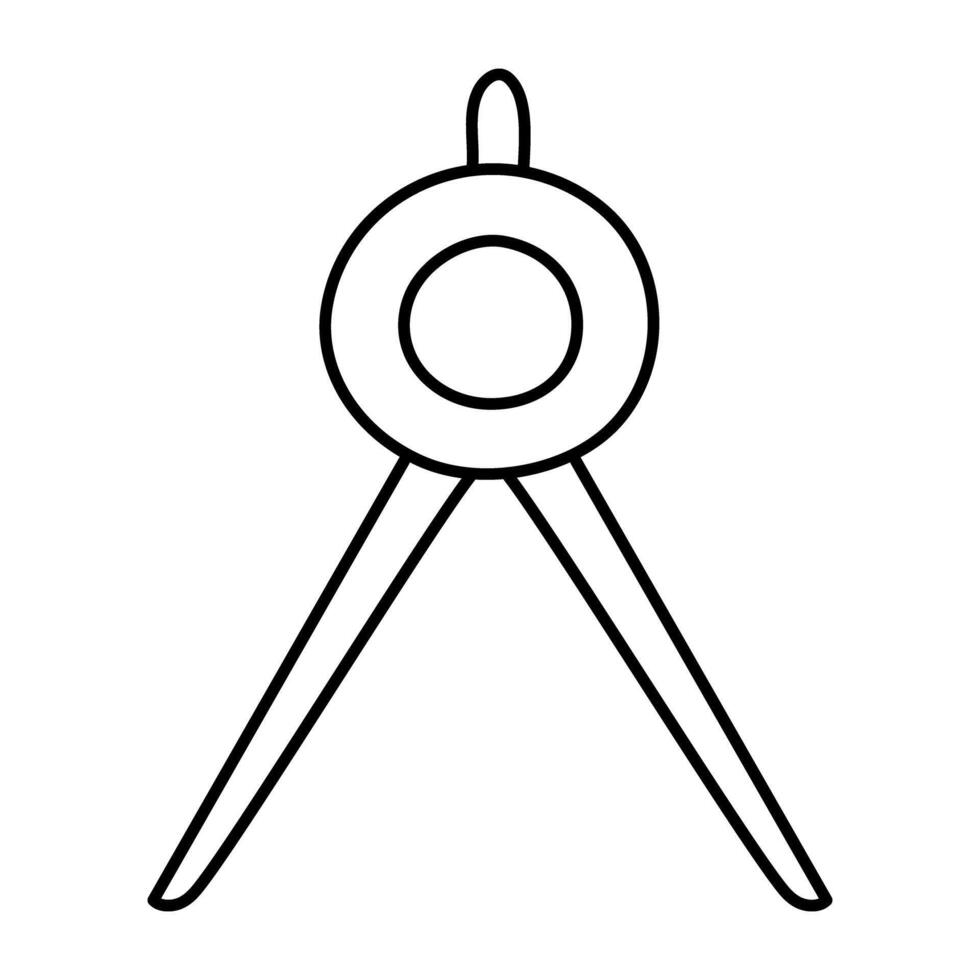 An icon design of drawing compass vector