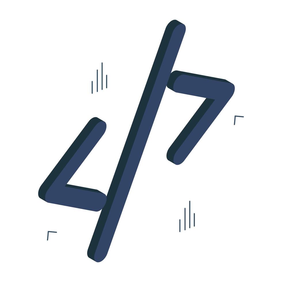 Unique design icon of coding vector