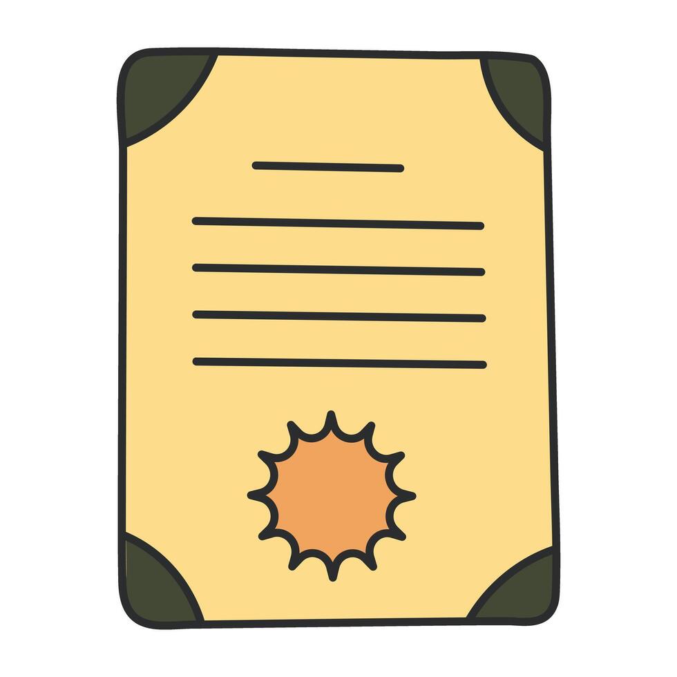 Modern design icon of certificate vector