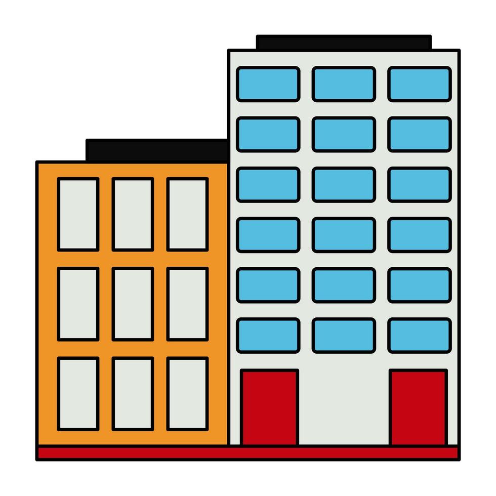 A unique design icon of city architecture vector