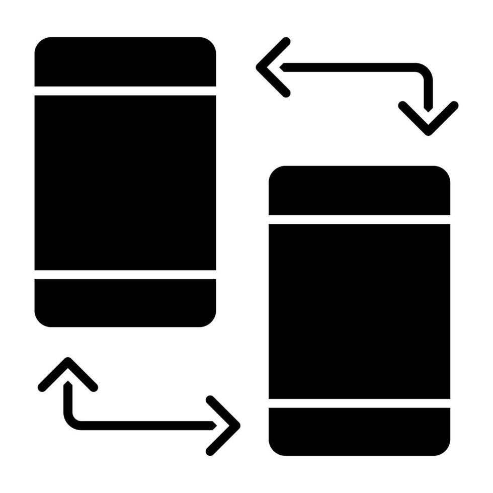 A premium download icon of mobile transfer vector