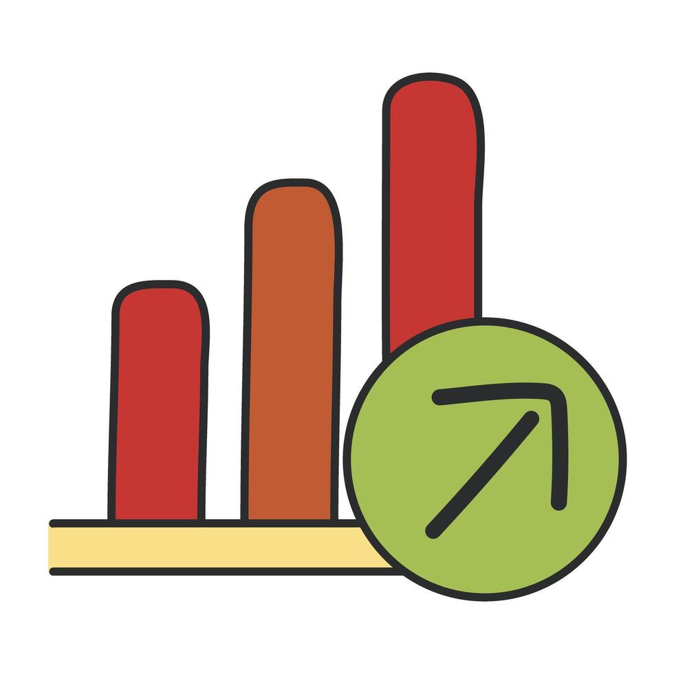 Premium download icon of growth chart vector