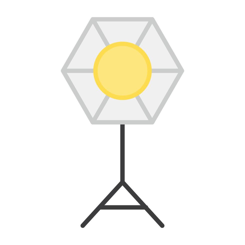 A flat design icon of studio light vector