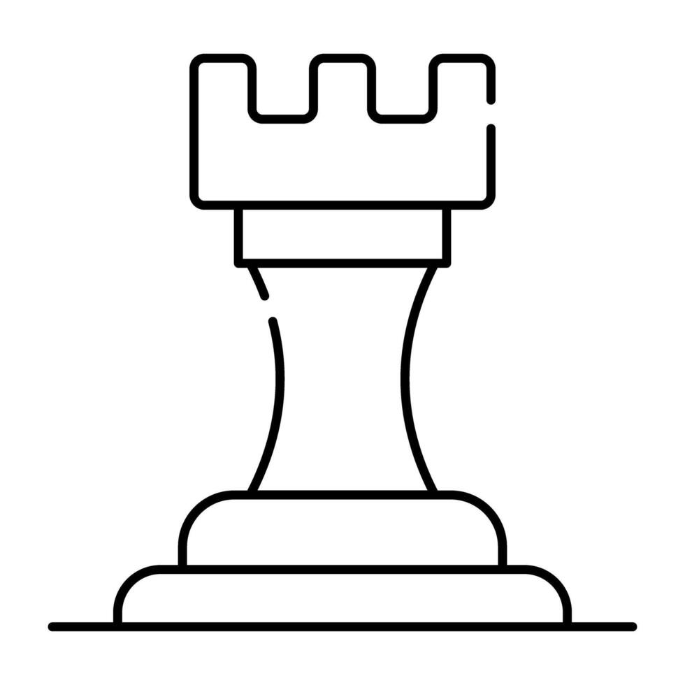 A perfect design icon of chess rook vector