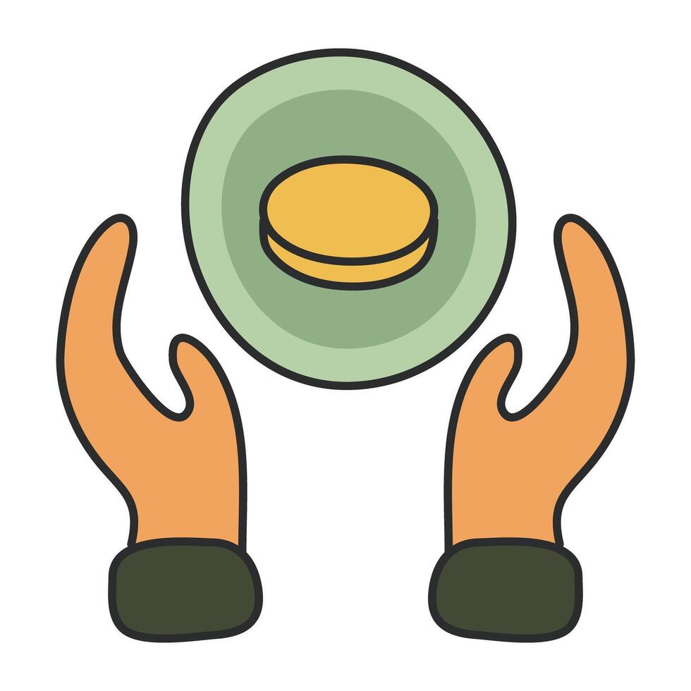 Trendy design icon of coins vector