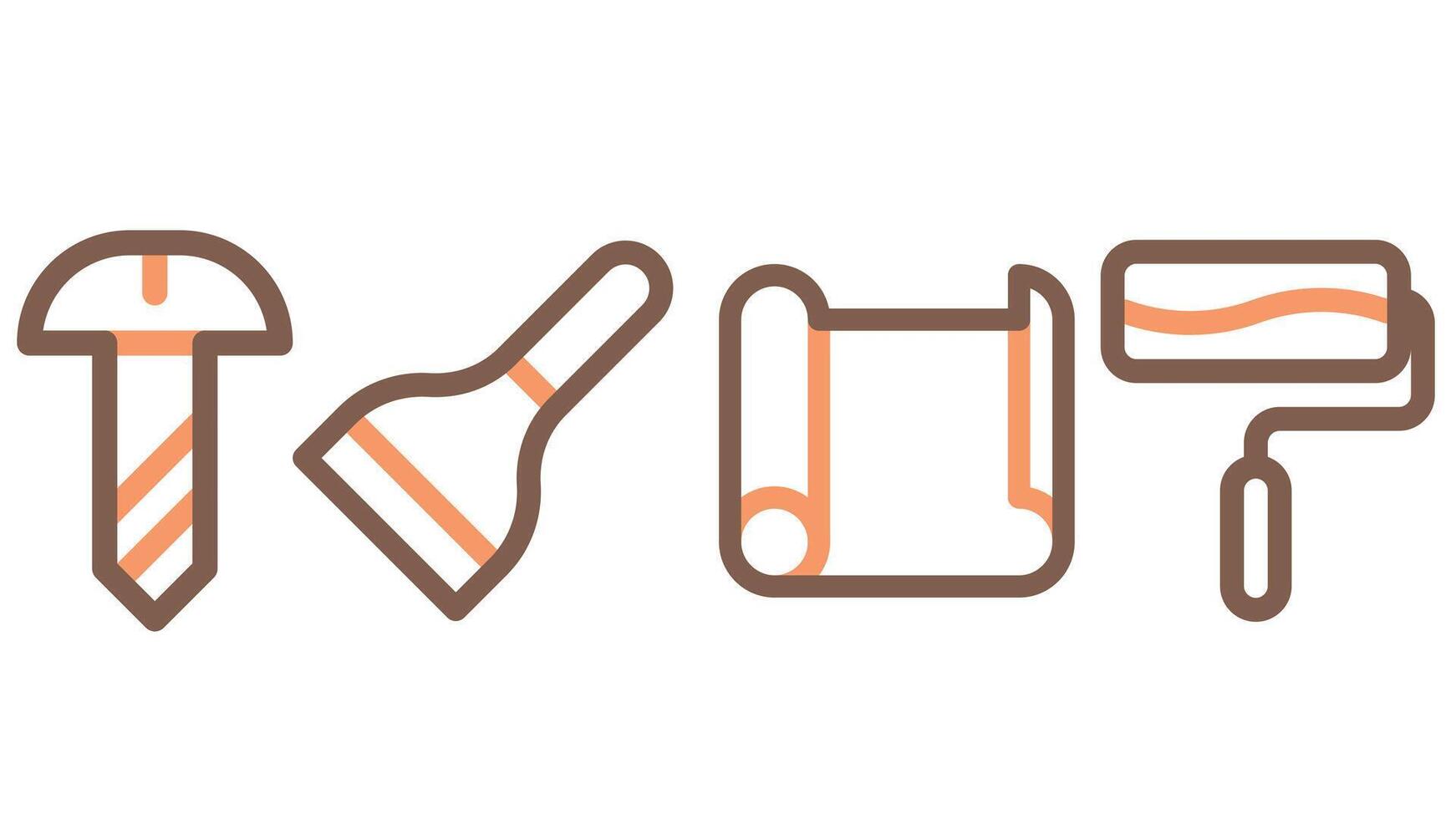 Construction and industrial tools icon set vector for UI and animation