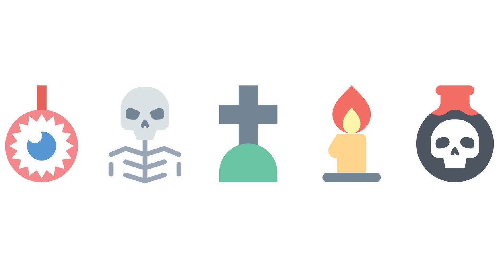 Halloween season party vector icons illustration