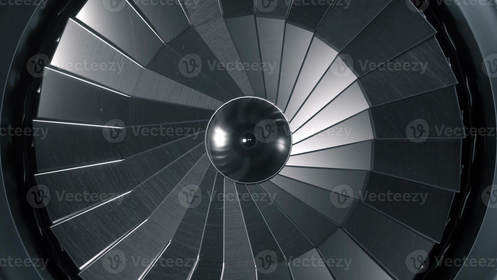 Aviation concept. Aircraft turbine. Jet engine. 3d illustration photo