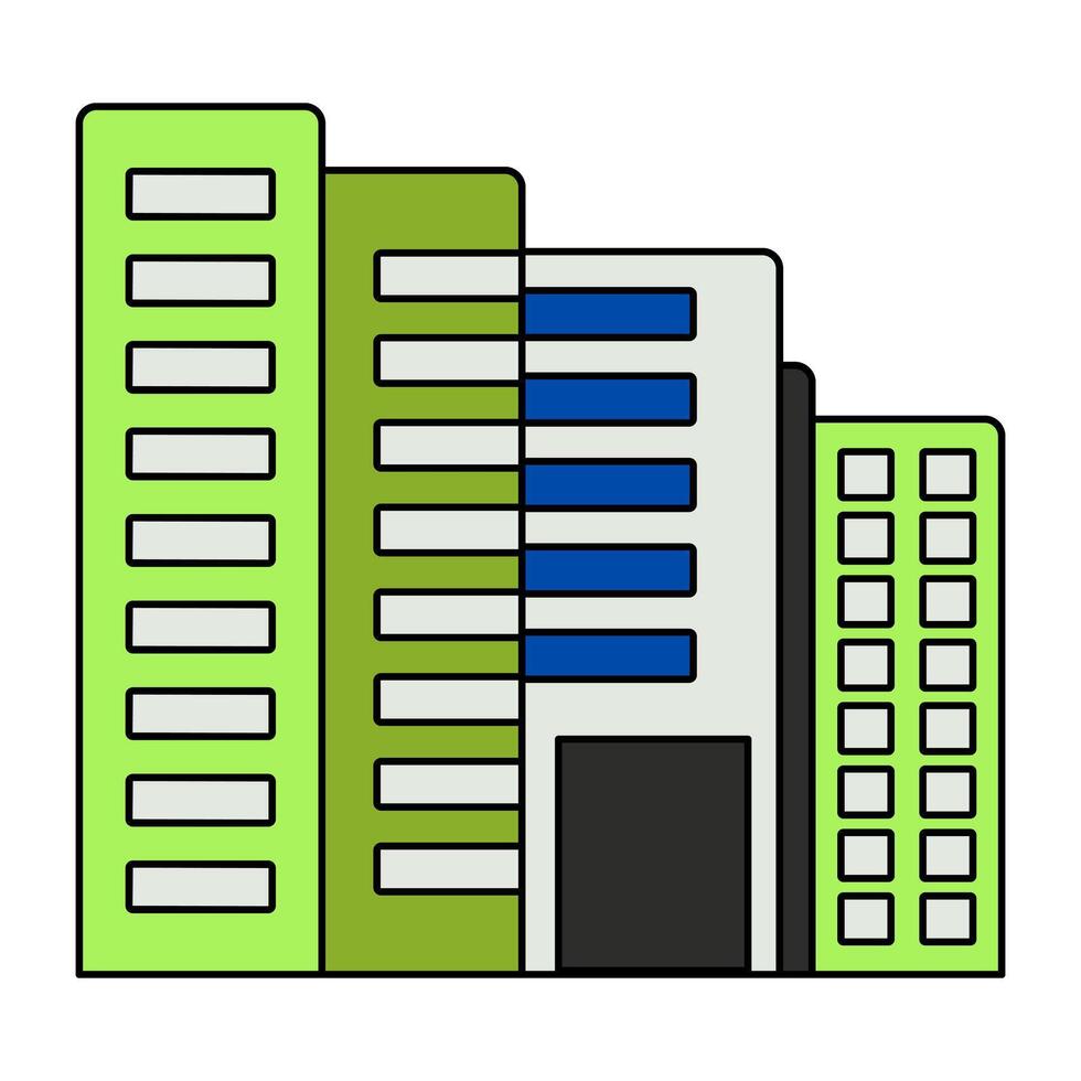 A unique design icon of city building vector