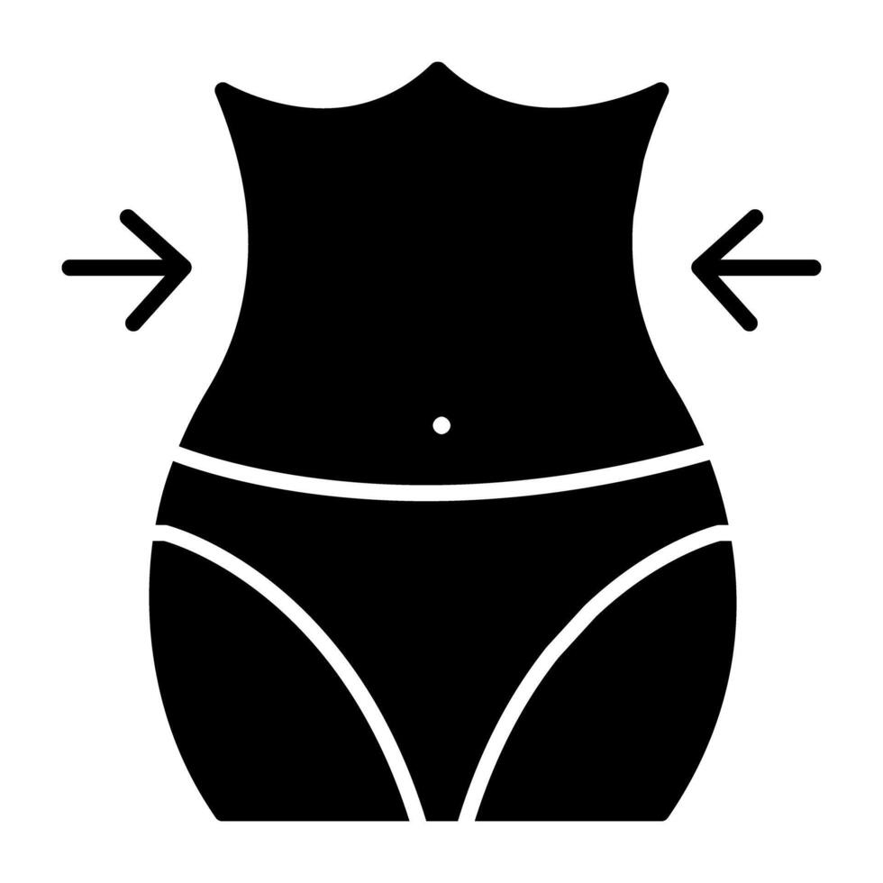 A trendy design icon of waistline vector