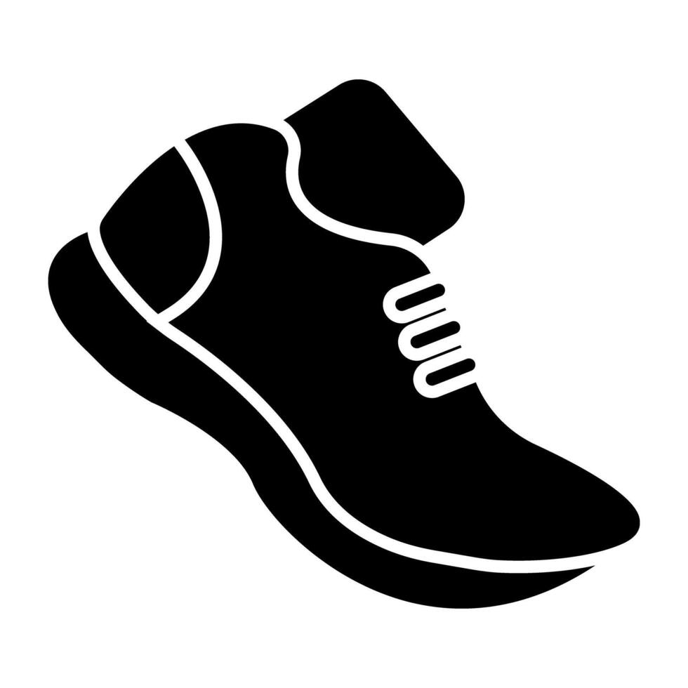 An editable design icon of shoe vector