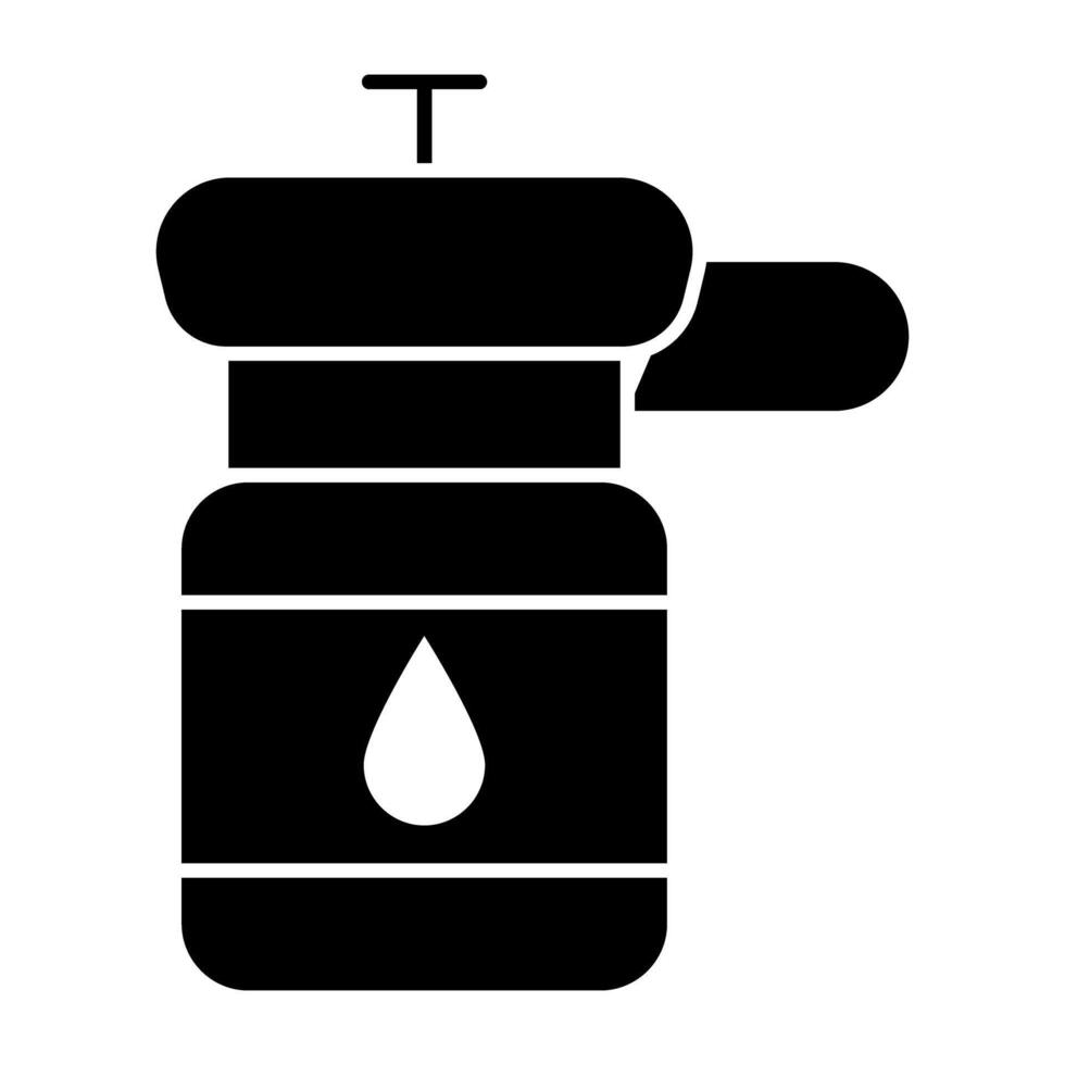 un único diseño icono de agua botella vector