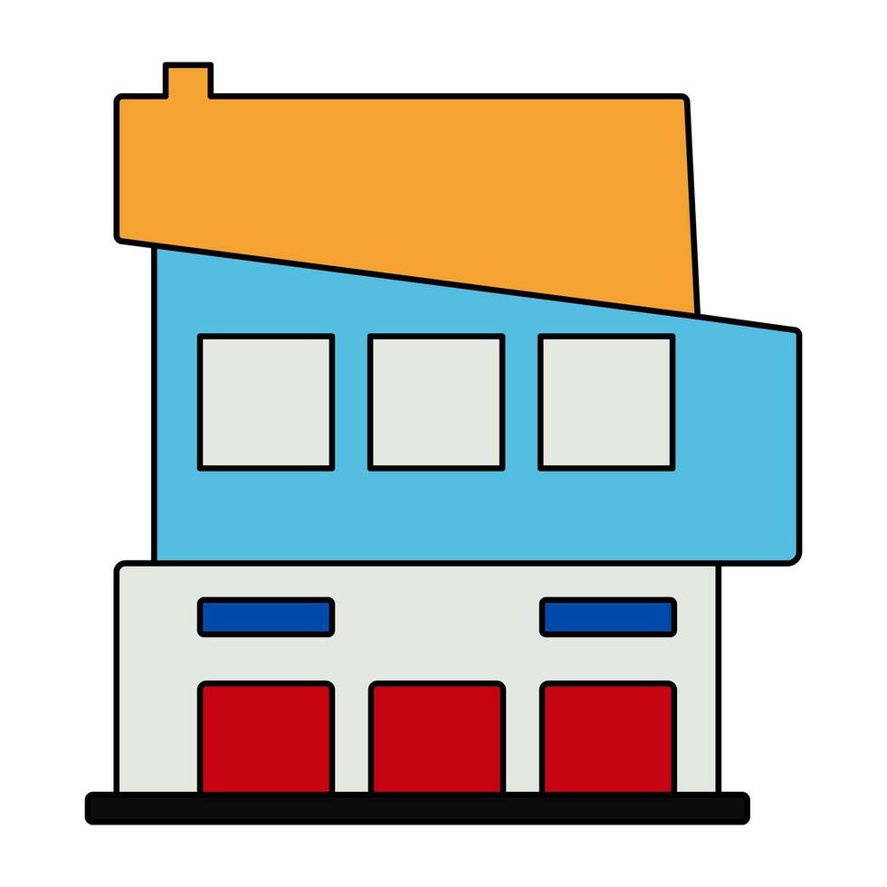 A unique design icon of city building vector