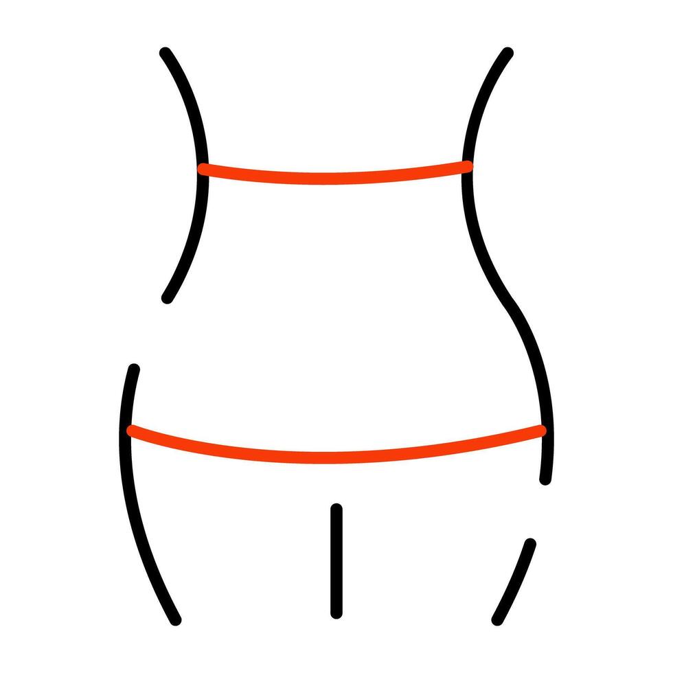 A trendy design icon of waistline vector