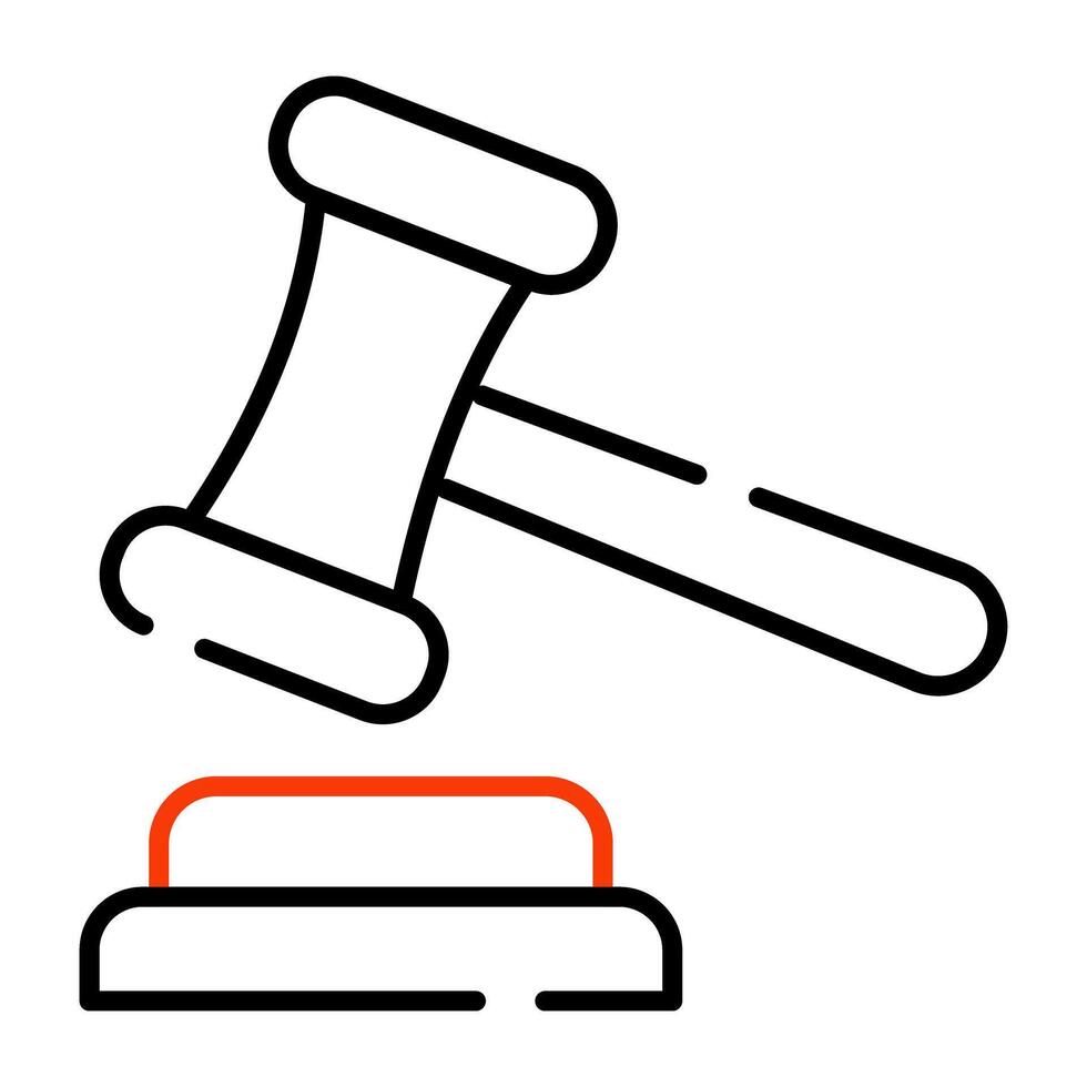 An editable design icon of auction vector