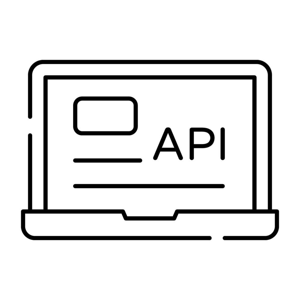 un icono de diseño perfecto de la interfaz de programación de aplicaciones vector