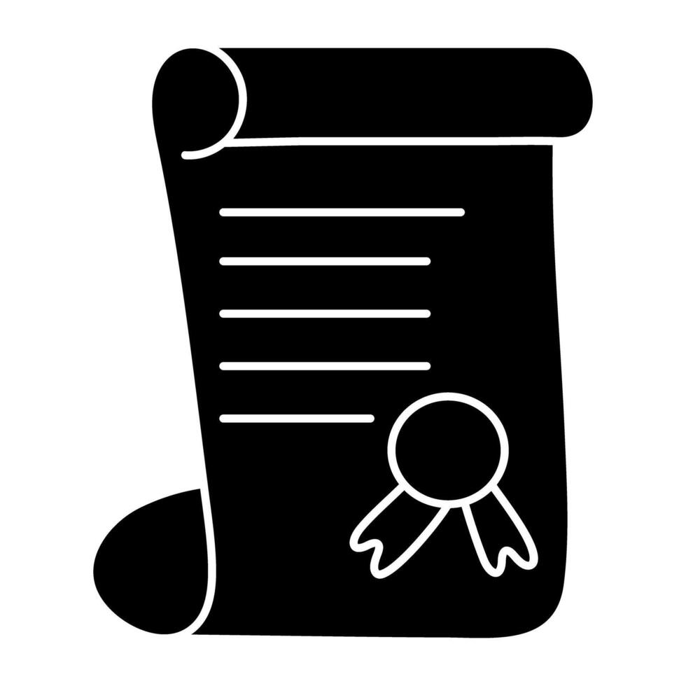 Premium design icon of diploma vector