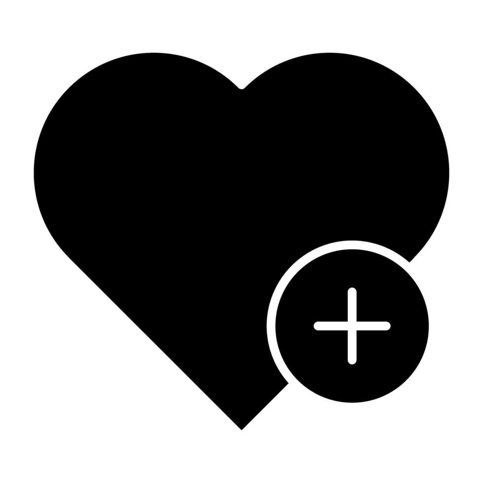 Trendy vector design of add heart