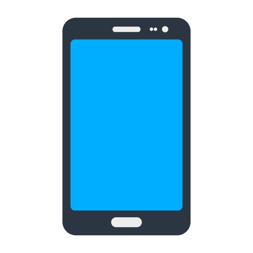 Modern technology device icon, flat design of mobile phone vector