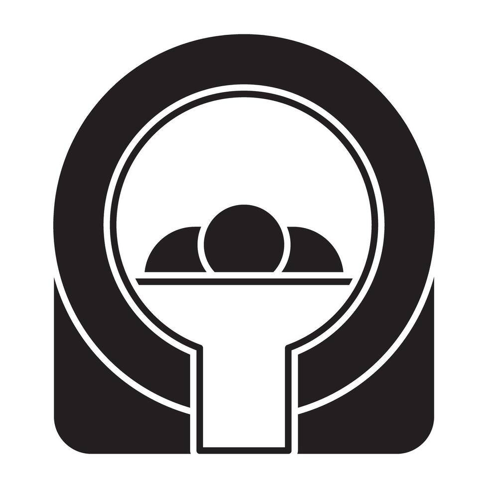 Ct scan machine icon in solid design vector