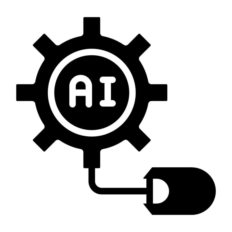 Modern design icon of ai setting vector