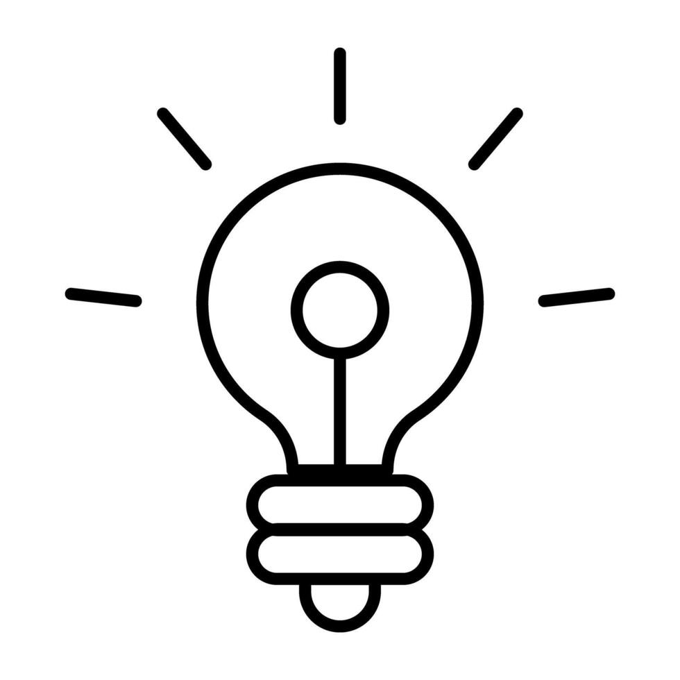 Luminated light bulb showing concept of creative idea vector