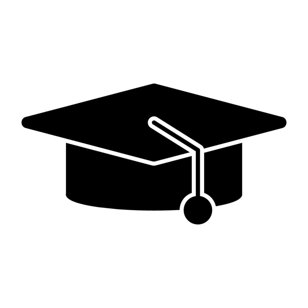 Academic cap icon, vector design of mortarboard