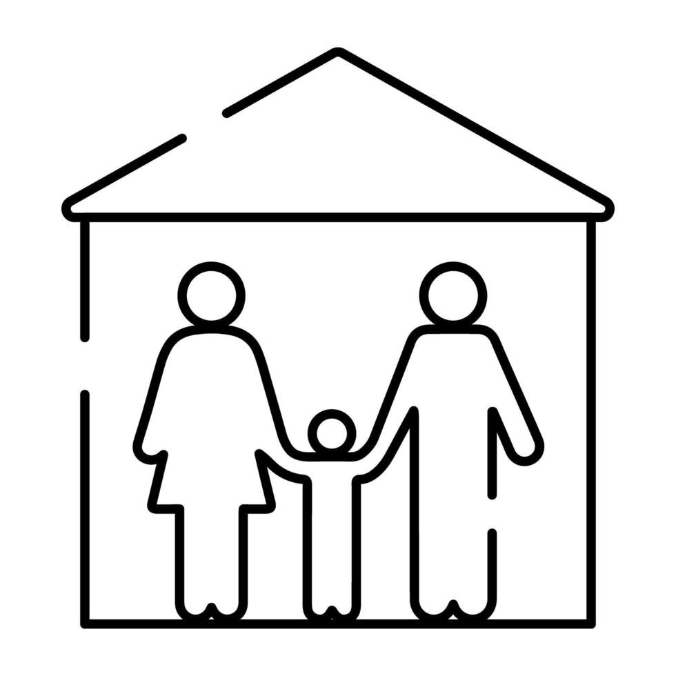 An icon design of family home vector