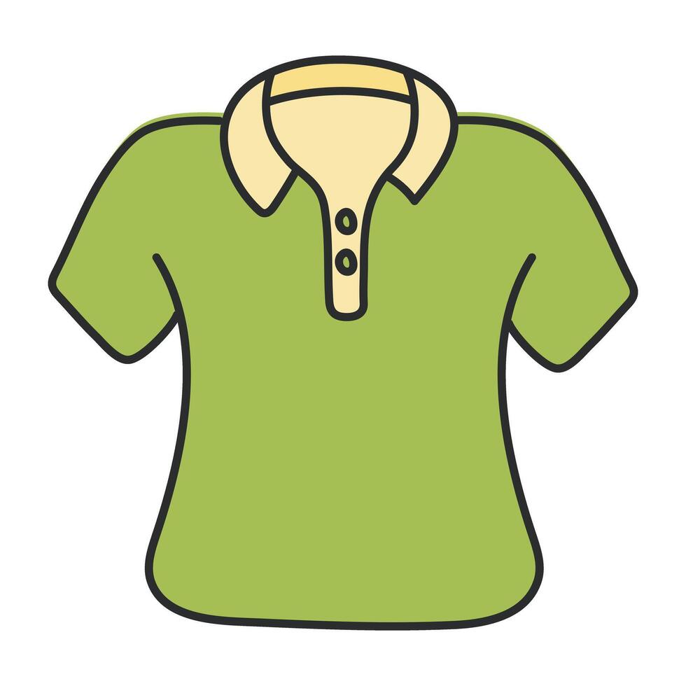 A colored design icon of shirt vector