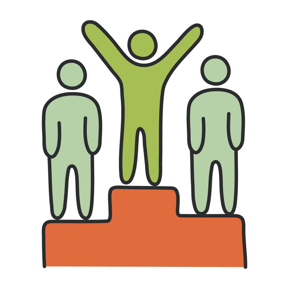 An icon design of ranking podium vector