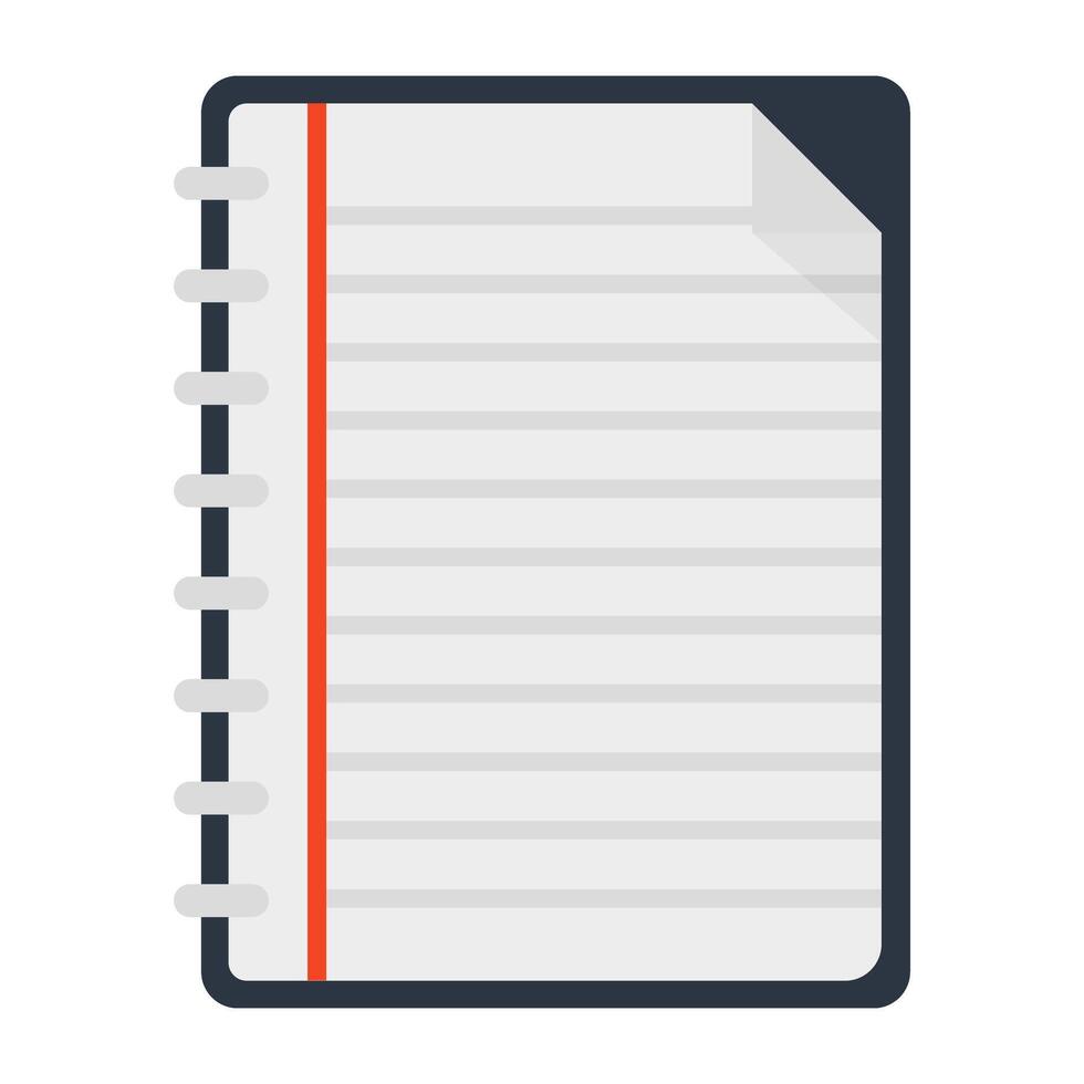 A modern style icon of notebook, editable flat design vector