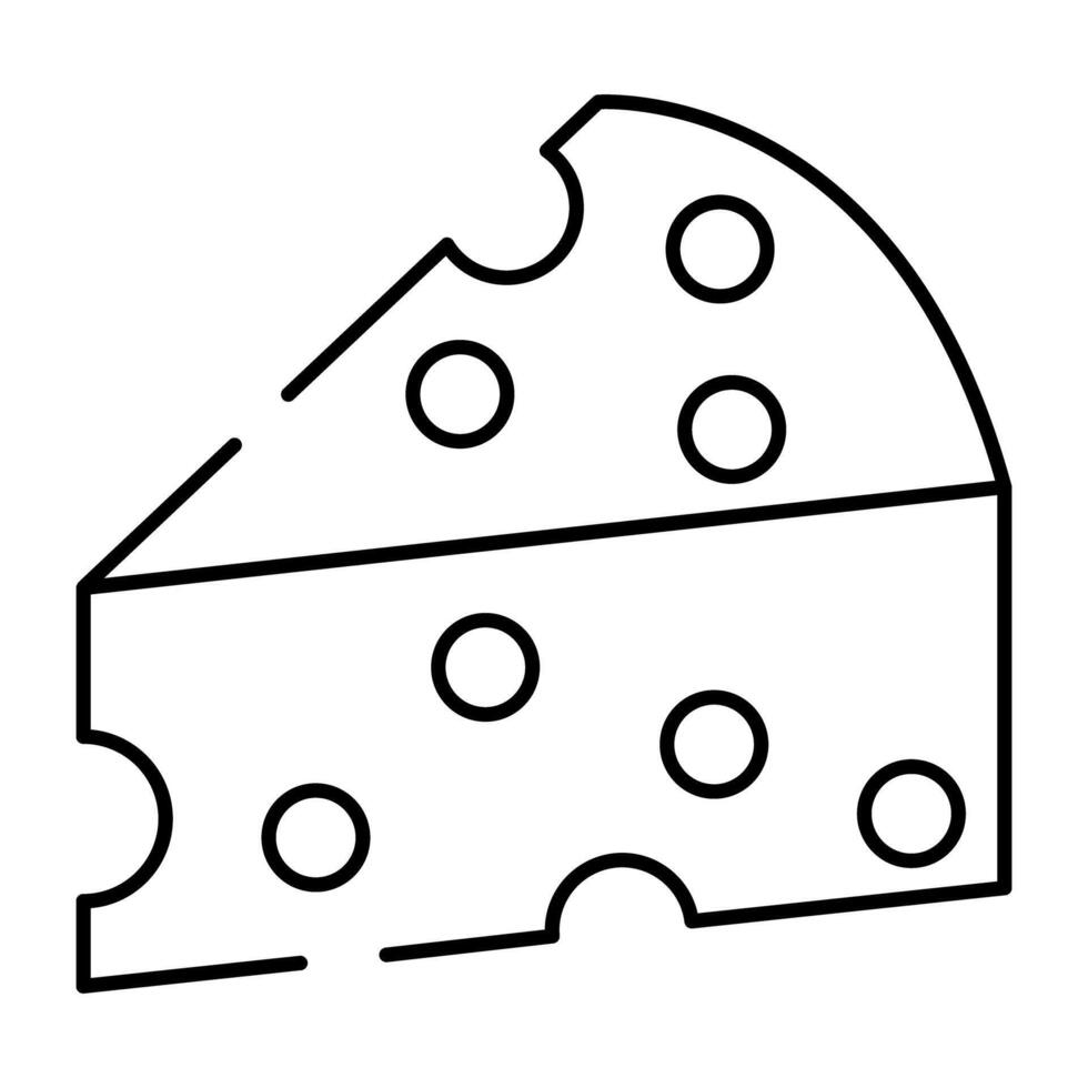 A unique design icon of cheese slice vector