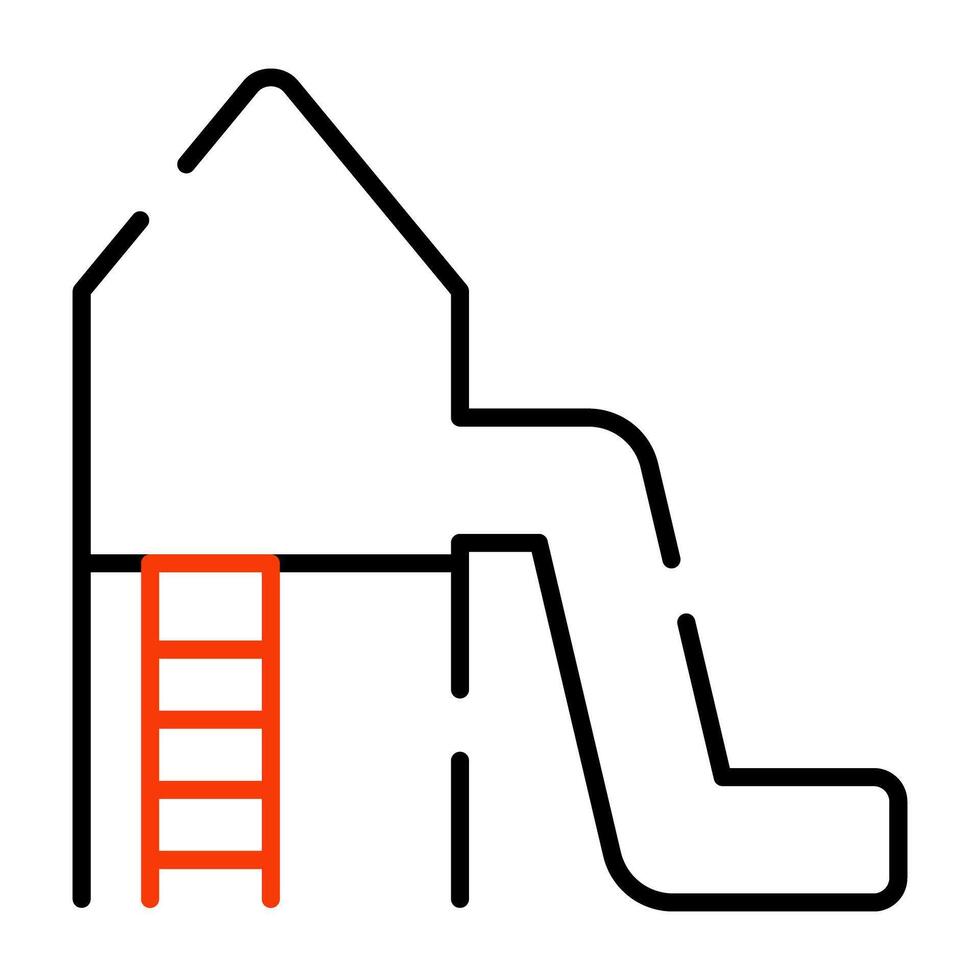 An editable design icon of playground vector