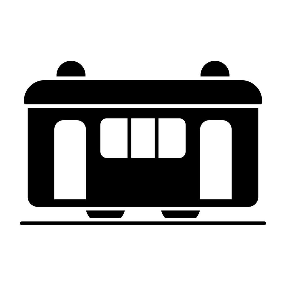 un de moda diseño icono de tren carretón vector