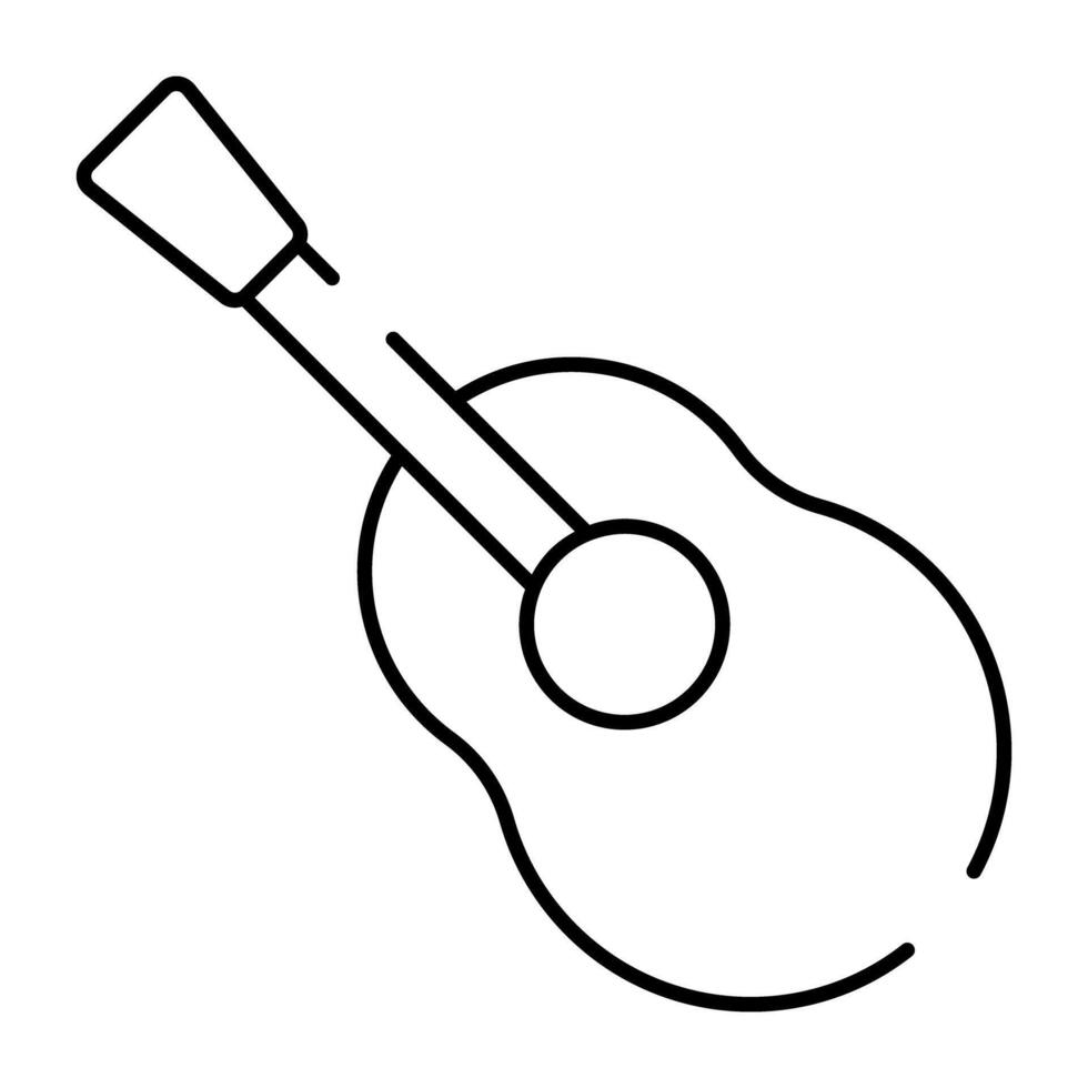 A music equipment icon, flat design of guitar vector