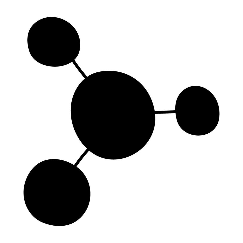 An icon design of chemical bonding vector