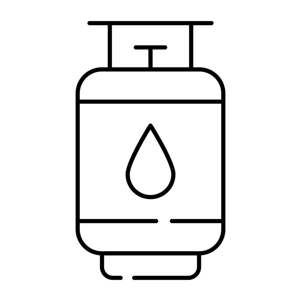 A flat design icon of gas cylinder vector