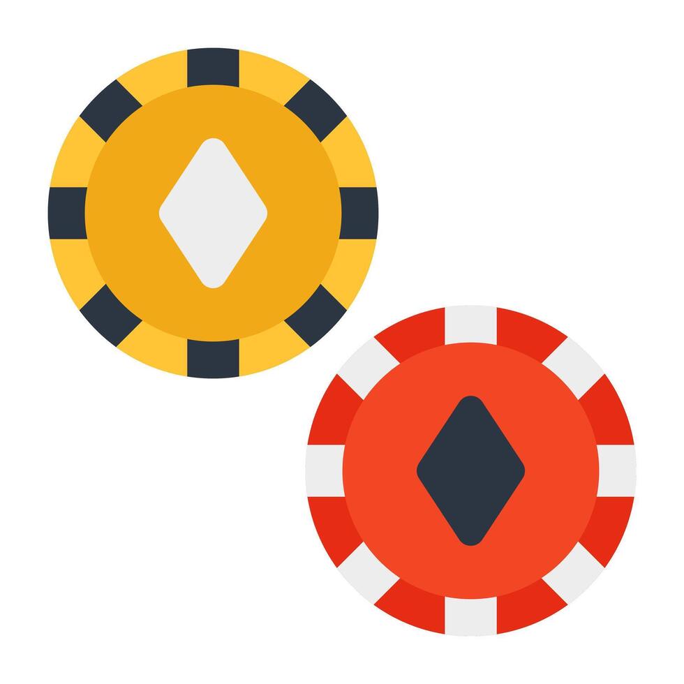 An icon design of casino tokens vector