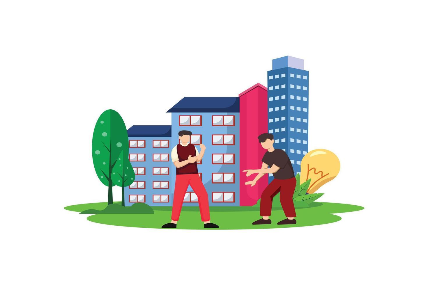 Real Estate Flat Illustration Design vector