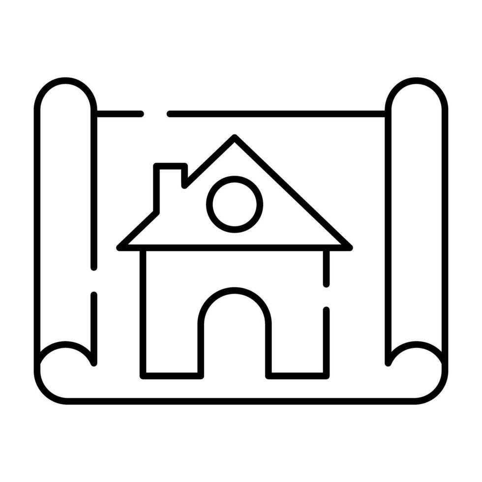 un único diseño icono de hogar plan vector
