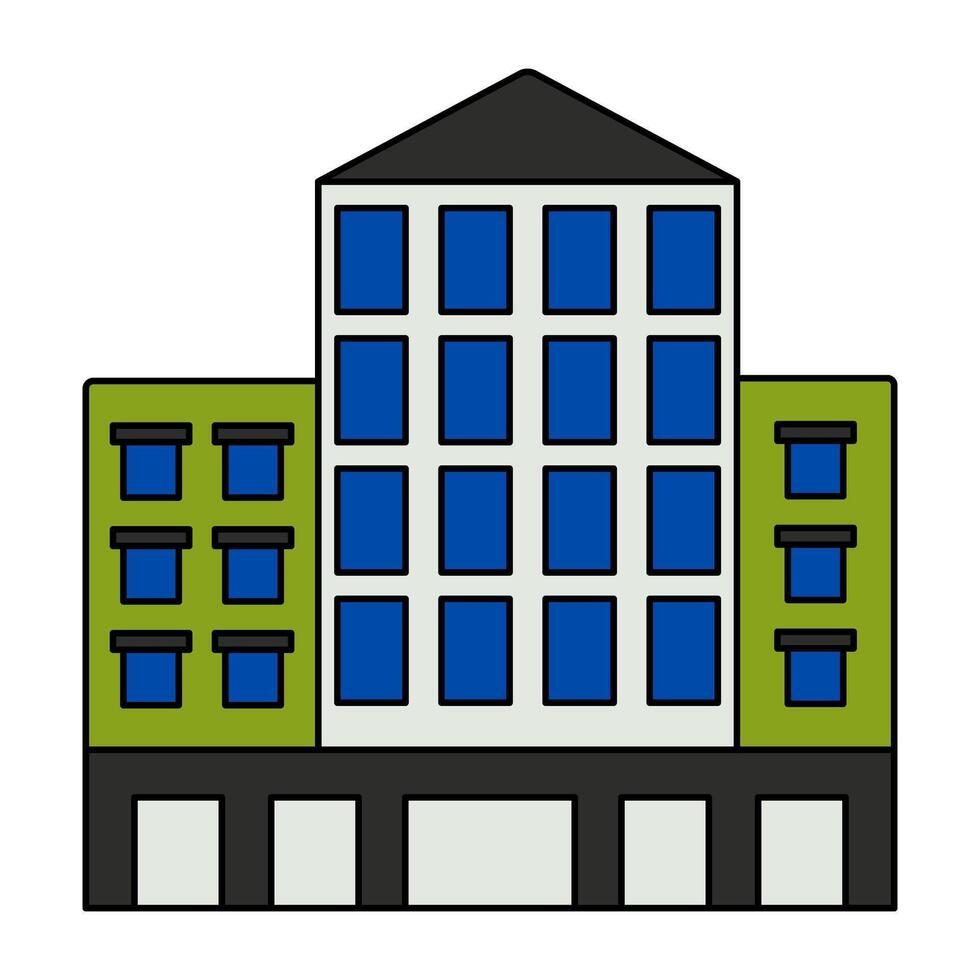 A unique design icon of city architecture vector