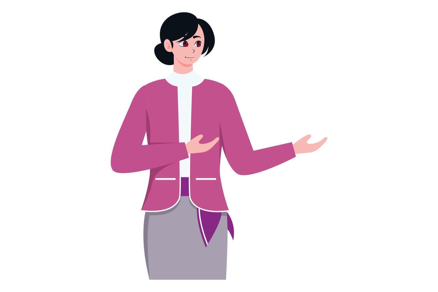 Air Hostess Profession Character Design Illustration vector