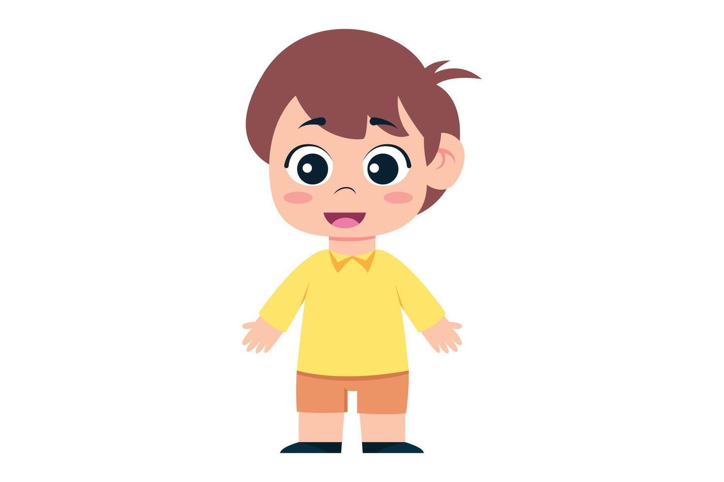 ilustración de diseño de personaje de niño pequeño lindo vector