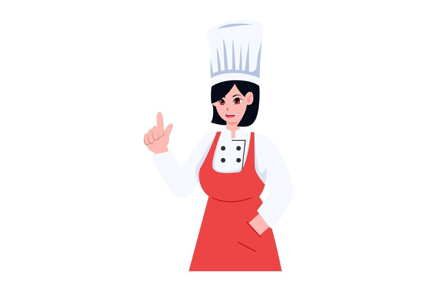 linda cocinero profesión personaje diseño ilustración vector